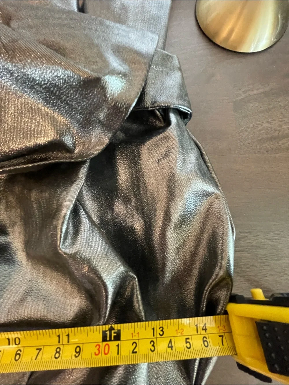 Elle Metallic Black Bow Shoulder Bag